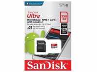 Sandisk microSDXC Card 256GB, Ultra, Class 10, U1, A1 (R) 120MB/s, SD Adapter,