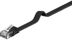 Goobay CAT 6 Flach-Patchkabel, U/UTP, Schwarz