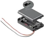 3x AAA (Micro) Batteriehalter - lose Kabelenden, schaltbar, wasserabweisend &ndash;
