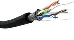 Goobay CAT 5e Outdoor Netzwerkkabel, F/UTP, schwarz - Kupferkaschierter