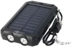 Outdoor Powerbank 8000mAh mit Solarpanel und Taschenlampenfunktion