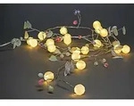 LED Dekolichterkette mit gr&uuml;nen Bl&auml;ttern u. Beeren 3213-503