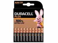 Duracell Batterie Alkaline, Micro, AAA, LR03, 1.5V Plus, Extra Life, Retail...