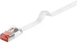 Goobay CAT 6 Flach-Patchkabel, U/FTP, wei&szlig;