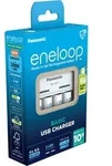 Eneloop Akku NiMH, Universal Ladeger&auml;t, Basic USB Charger inkl. Akkus, 4x Mignon,