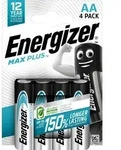 Energizer Batterie Alkaline, Mignon, AA, LR06, 1.5V Max Plus, Retail Blister (4-Pack)