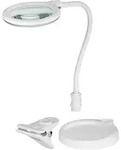 Goobay LED-Stand-/Klemm-Lupenleuchte, 6 W - 480 lm, 100 mm Glaslinse, 1,75-fache