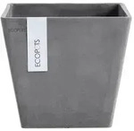 Ecopots Kunststoff-Topf Rotterdam, quadratisch, Grau