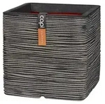 Capi Europe Kunststoff-Topf Rib, quadratisch, Anthrazit