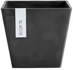 Ecopots Kunststoff-Topf Rotterdam, quadratisch, Dunkelgrau