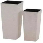 Siena Garden Kunststoff-Topf-Set ECO Nizza, konisch, wei&szlig;, ca. B25/H46,5/T25 &