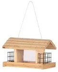 Dehner Natura Premium Futterhaus Aosta, ca. B28/H17,5/T19 cm, Hellbraun