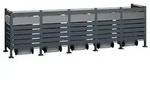 Westmann M&uuml;lltonnenverkleidung Planum 5er Box, ca. B410/H120/T90 cm, Anthrazit