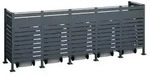 Westmann M&uuml;lltonnenverkleidung Planum 5er Box, ca. B410/H150/T90 cm, Anthrazit