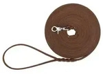 Trixie Schleppleine Rustic Fettleder, 10 m, S-L, dunkelbraun