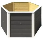 Weka Elementhochbeet 6-Ecke 669, ca. B143/H68,5/T143 cm, Dunkelgrau