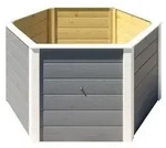 Weka Elementhochbeet 6-Ecke 669, ca. B143/H68,5/T143 cm, Grau