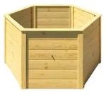 Weka Elementhochbeet 6-Ecke 669, ca. B143/H68,5/T143 cm, Braun