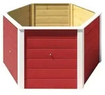 Weka Elementhochbeet 6-Ecke 669, ca. B143/H68,5/T143 cm, Rot