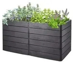 Garantia Kunststoff-Hochbeet Ergo Quadro Wood inkl. Wassersparsystem