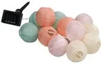 Dehner Solar-Lichterkette Lampion Bunt, ca. L220 cm