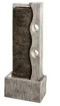 Dehner Polyresin-Gartenbrunnen Eclipse, solarf&auml;hig, ca. H100 cm, Grau