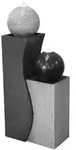 Dehner Polyresin-Gartenbrunnen Ying Yang, solarf&auml;hig, ca. H94 cm, Dunkelgrau,...
