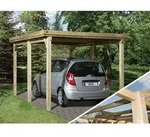Weka Carport 617, ohne Dacheindeckung, Hellbraun