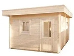 Wolff Finnhaus Saunahaus de luxe Keijo 70, ca. B459/H257/T465 cm