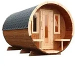 Wolff Finnhaus Saunafass 280 de luxe Bausatz, Thermoholz, ca. B235/H242/T280 cm