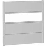 Biohort Sichtschutz mit Acrylglas, ca. B100/H90 cm, Silber