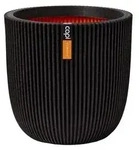 Capi Europe Kunststoff-Topf Groove, rund, Schwarz