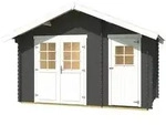 Weka Gartenhaus 253 Gr. 1, ca. B420/H270/T260 cm, Grau