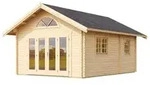 Lasita Maja Blockbohlenhaus Caroline 2.3, ca. B675/H330,6/T489,9 cm, Natur