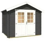 Weka Gartenhaus 209 Gr. 2, ca. B288/H254/T284 cm, Dunkelgrau