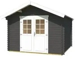 Weka Gartenhaus 209 Gr. 3, ca. B333/H261/T360 cm, Dunkelgrau