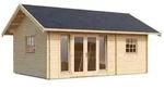 Lasita Maja Blockbohlenhaus Caroline 2.1, ca. B675/H330,6/T489,9 cm, Natur