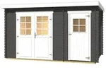 Weka Gartenhaus 254, ca. B390/H222/T246 cm, Grau