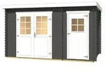 Weka Gartenhaus 254 Gr. 2, ca. B390/H222/T296 cm, Hellgrau