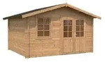 Palmako Gartenhaus Klara, ca. B424/H245/T354 cm, Braun