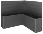 Biohort Sichtschutz Belvedere L200, ca. B201/H91/T201 cm, Dunkelgrau
