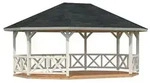 Palmako Pavillon Betty ca. B701/H362/T551 cm, Natur