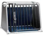 4pets&reg; Hundetransportbox ECO BLACK 4, Schwarz, Blau, Silber