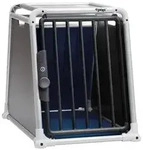 4pets&reg; Hundetransportbox ECO BLACK 2, Schwarz, Blau, Silber