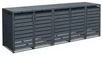 Westmann M&uuml;lltonnenverkleidung Kubus 5er Box, ca. B332/H116/T80 cm, Anthrazit