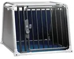 4pets&reg; Hundetransportbox ECO BLACK 4, Schwarz, Blau, Silber