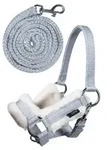 HKM KIDS Hobby Horsing Halfter und Strick, grau