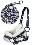 HKM KIDS Hobby Horsing Halfter und Strick mit Print, navy mit Sternenmuster