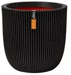 Capi Europe Kunststoff-Topf Groove, rund, Schwarz