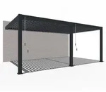 Weide Wand-Pergola Deluxe Plus 4x6, ca. B600/H255/T400 cm